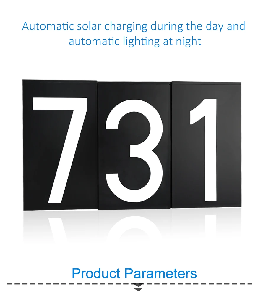 Солнечный адрес номерной знак лампа на солнечных батареях номер дома Doorplate лампы 6 светодиодный светильник s двери отеля цифровой солнечный светильник