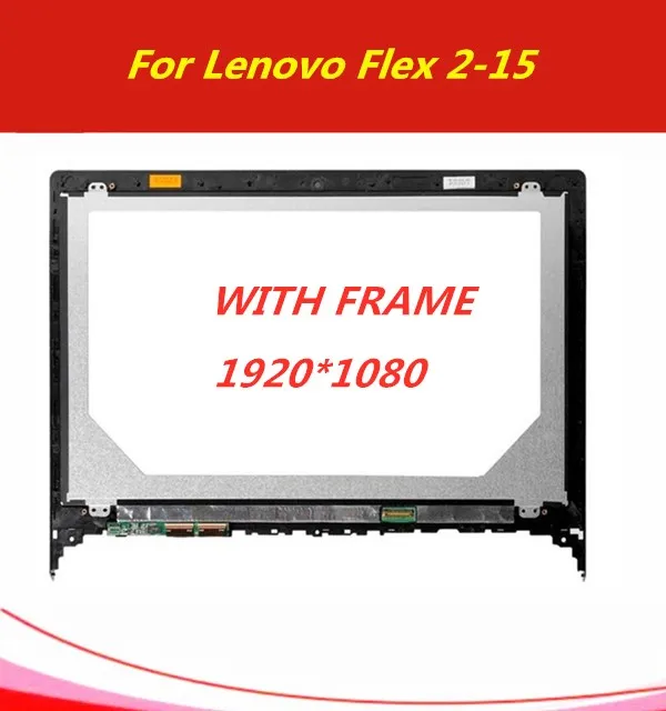 15," ноутбук сенсорный ЖК-экран панель дигитайзер в сборе для lenovo flex 2 15 15D ЖК-дисплей в сборе 1920x1080