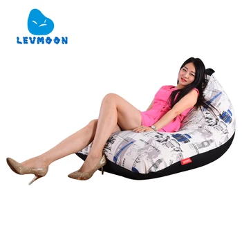 

LEVMOON Beanbag Sofa Chair British fashion Seat Zac Comfort Bean Bag Bed Cover Without Filler Cotton Indoor Beanbag Lounge Chair