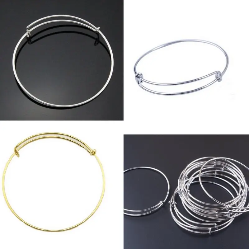 

Wholesale New Fashion 50pcs/ Lot Silver Plated & Gold Color & Rhodium Colour Charm Bracelets & Bangles Jewelry Findings DIY PP25