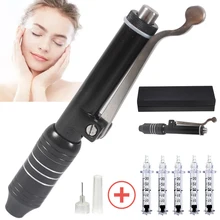 5 шт. ампульная головка+ гиалуроновая ручка Мезотерапия пистолет без иглы инъекции гиалуроновая сыворотка ручка для против морщин омоложения кожи