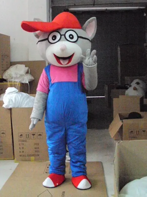 

Glasses, mouse, big cats baby Cartoon Character Costume cosplay mascot Custom Products custom-made(s.m.l.xl.xxl) free shipping