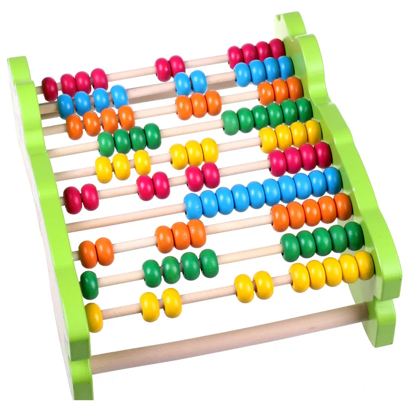 Деревянная форма жирафа математические игрушки мультипликационных животных стойки классический Abacus дошкольного образования обучающие