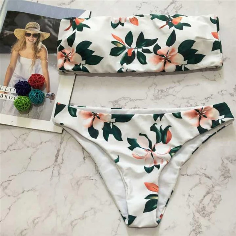 Sexy Bikinis Women Swimsuit 2018 Summer Low Waisted Bathing Suits Halter Top Push Up Bikini Set Plus Size Swimwear #FS#4JN11 (1)