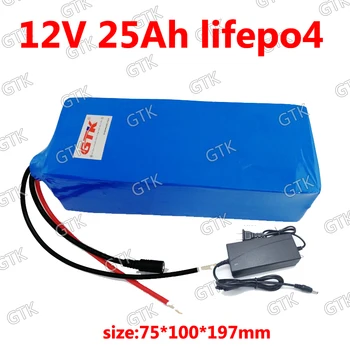 

GTK 12.8V 12V 25AH Lifepo4 lithium battery pack with BMS for 600W Fire control Pull monitor golf cart Children's toy car