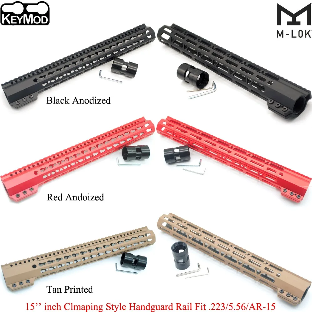 Aplus 15-дюймовая черная/красная/желтая цветная клавиатура/M-lok Зажимная Защитная