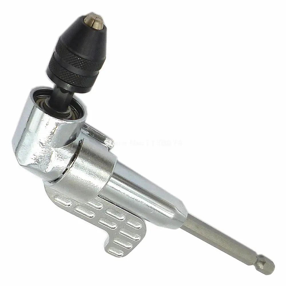 

1/4" Magnetic Bit Angle Driver Screwdriver Bits Holder W/Keyless Drill Bit Chuck Quick Change Adapter Converter 1/4" Hex Shank
