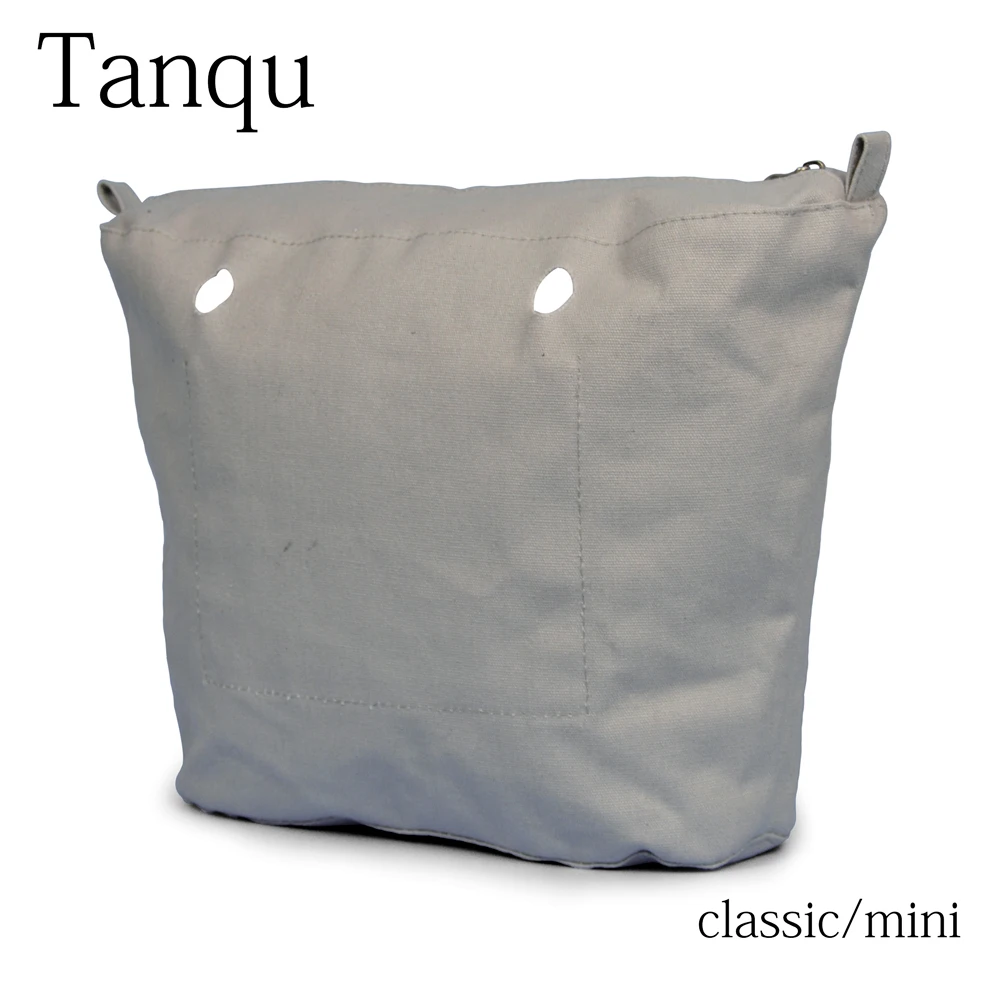  TANQU New waterproof Inner Lining Insert Zipper Pocket for Classic Mini Obag Canvas Inner pocket fo