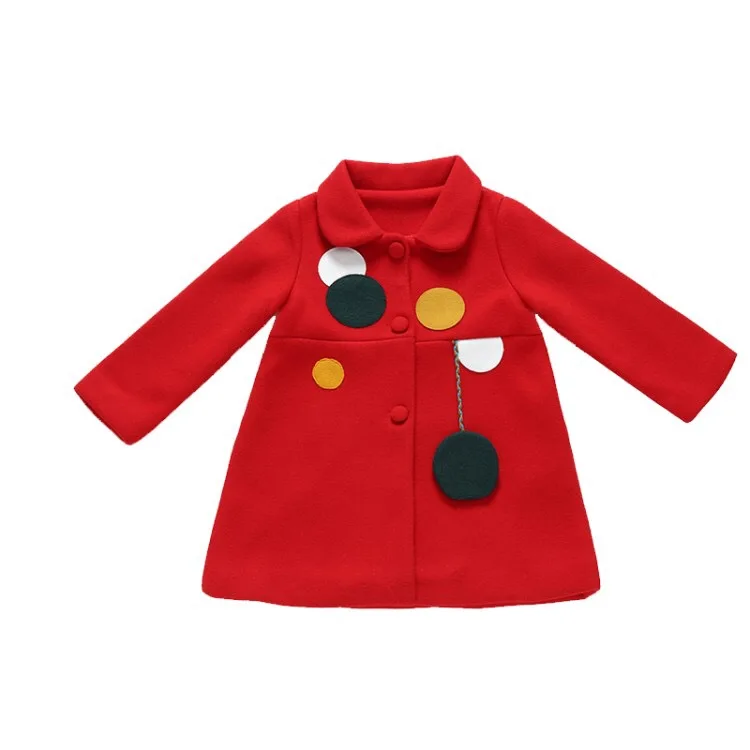 DZIECKO/ модное шерстяное пальто для девочек; зимняя верхняя одежда; шерстяное пальто; теплая шерстяная куртка; одежда для детей; новогодний костюм