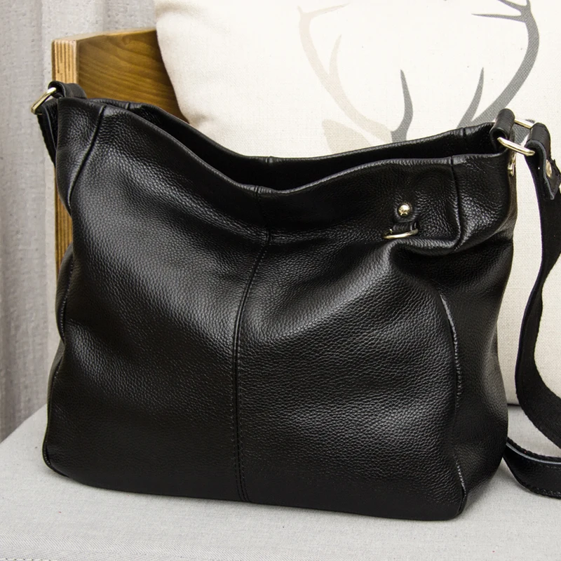 

Luxury Famous Brands Large Capacity Cow Leather Women Bags 100% Genuine Leather Handbag Tote Bag Shoulder Bucket Bag