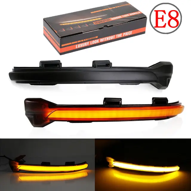 US $28.78 2 pieces for VW Golf MK7 GTI 7 R Rline GTD Dynamic Bright LED Turn Signal Rearview Mirror Light Wat