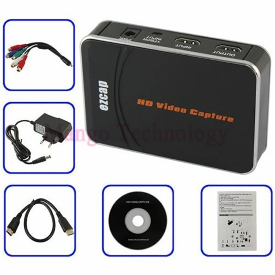 

HD Video Capture EZCAP 1080P Game Capture HDMI YPbPr Recorder Box into USB Disk with Edit Software for XBOX One/360 PS3 Newest