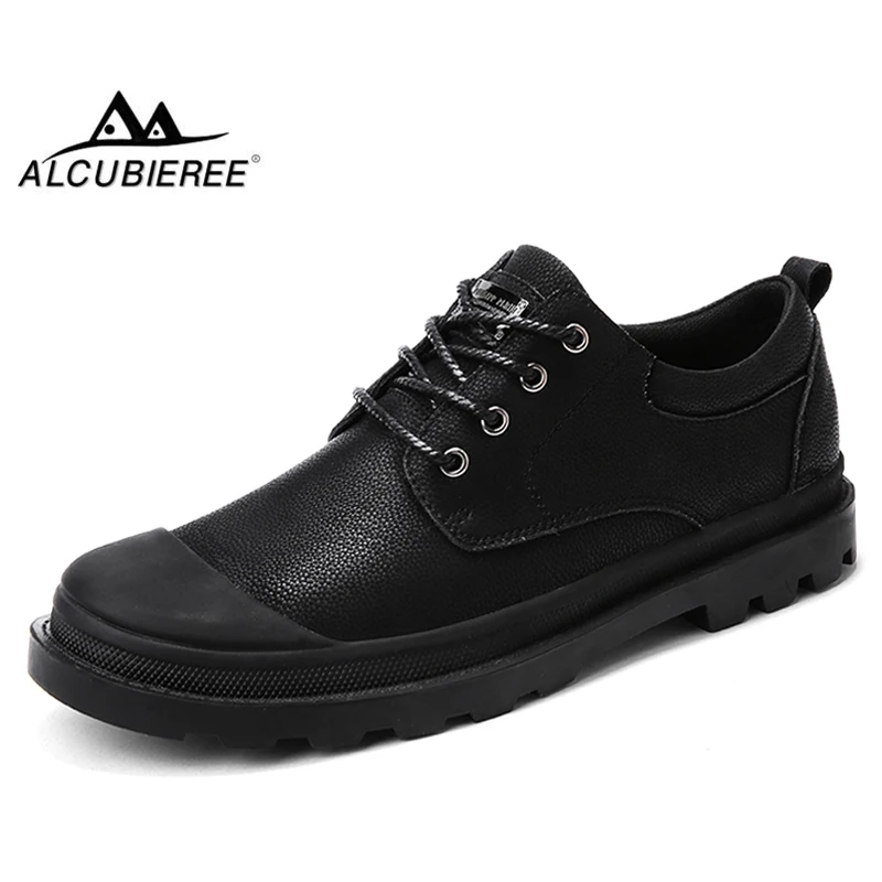 

ALCUBIEREE Winter Casual Shoes Men High Quality Skateboarding Shoes for Male Fashion Genuine Leather Sneakers Shoes Big Size 46
