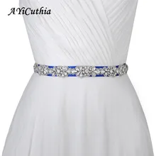 Ayicuthia серебряные стразы пояс невесты с украшением в виде кристаллов и жемчугом; свадебные пояса и створки для невесты и подружек невесты; платья Y24