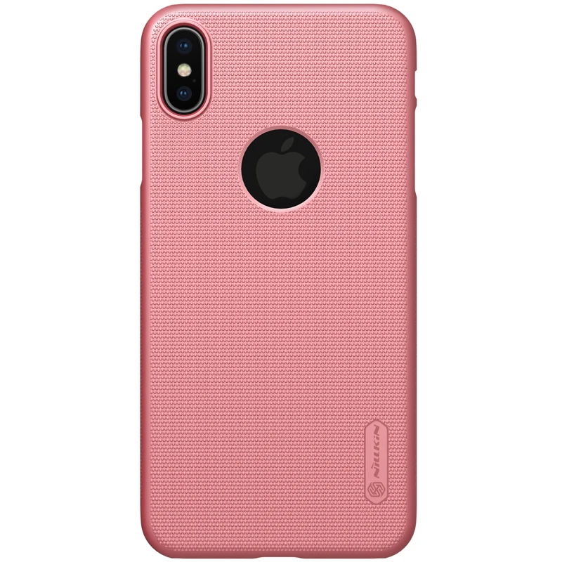 Для IPhone XR XS MAX чехол NILLKIN Super Frosted Shield твердый Простой чехол для Apple IPhone X XS Max XR Защитная пленка для экрана - Цвет: Rose Gold