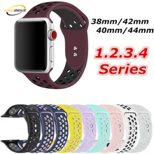 Outdoors Sport Silicone Watchband For Apple Watch Series 1 2 3 4 Bracelet 42mm/38mm For iwatch 40mm/44mm Watch Band Accessories