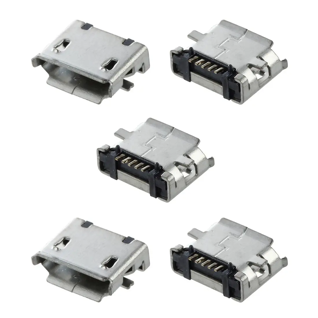 

5 Pcs mini USB Type B Female Socket 180 Degree 5-Pin SMD SMT Soldering Jack