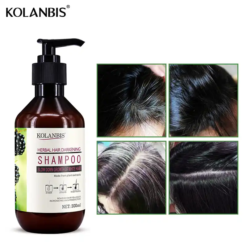 Root Coverage Black Hair Shampoo White Hair Treatment Herbal