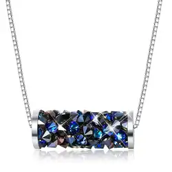 BAFFIN Fine Rocks туба кулон ожерелье колье синие кристаллы от Swarovski для женщин вечерние праздники 925 серебро цепочка ручная работа ювелирные