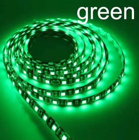 12V Светодиодные ленты светильник 5050 SMD 60 светодиодный s/M ЧЕРНЫЙ печатной платы гибкий Водонепроницаемый RGB/белый/теплый белый 5050 светодиодный ленточный светильник автомобильный светильник s - Испускаемый цвет: green