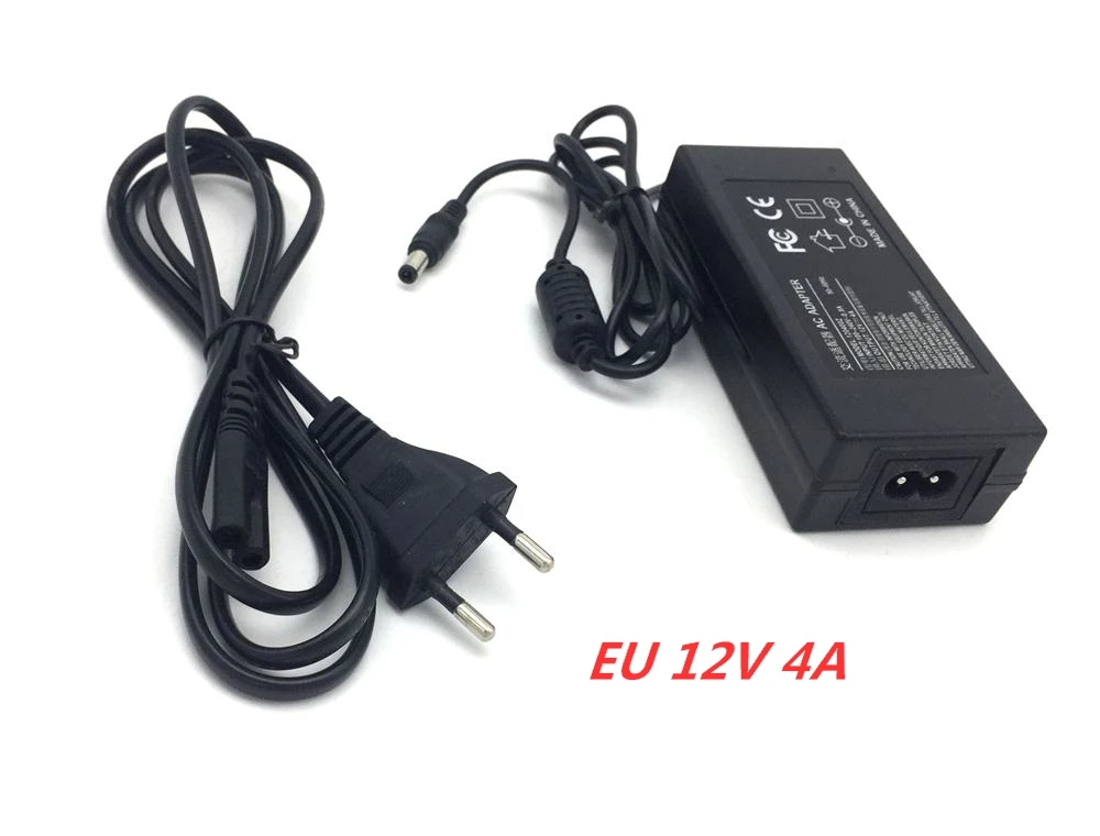

1PCS High quality AC 100V-240V Converter IC power Adapter DC 12V 4A 5A Power Supply EU Plug