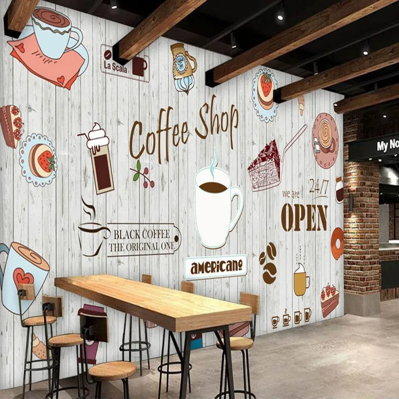 Dropship Colomac Kitchen Wallpaper The United States Coffee Cake Restaurant Papier Peint Mural Wall Papers Home Decor | Обустройство