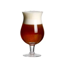 Набор из 2 13 унций бессвинцовый Хрустальный пивной стакан ручной работы выдувный пивной гольбет для семейного бара, вечерние, объем 380 мл