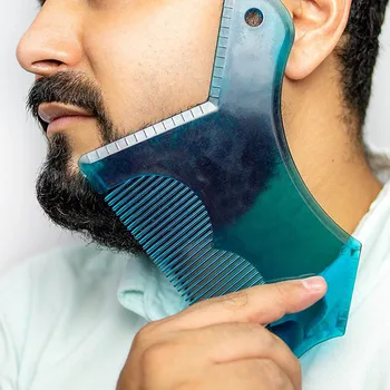 

Beard Shaper with Inbuilt Comb for Shaping & Styling Tool Beard Guide Shaper Stencil Works with Beard Trimmer Hair Grooming