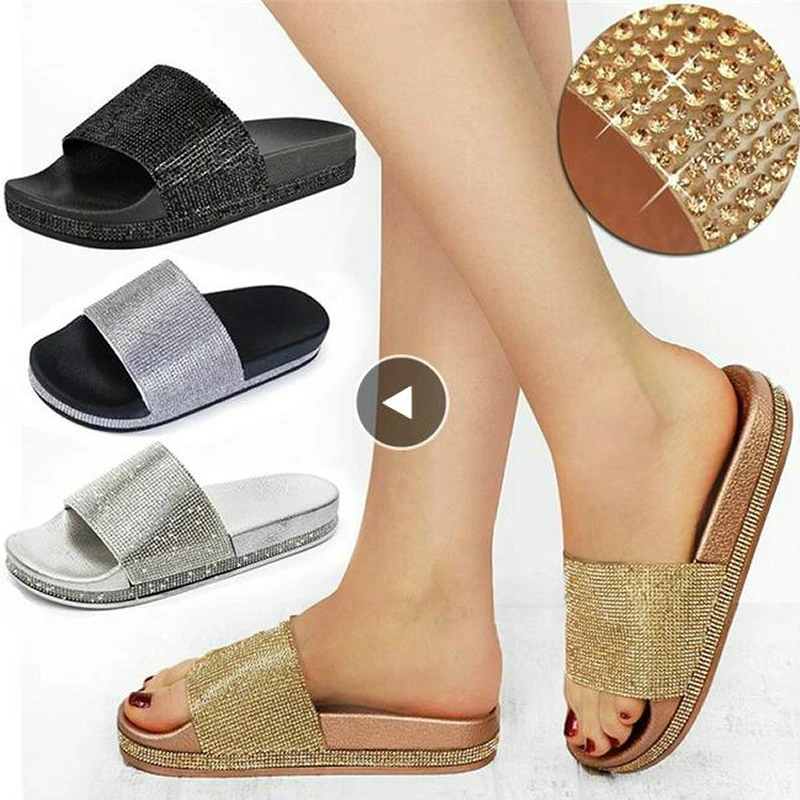

2019 Fashion Summer shoes woman Slippers Bohemia Gladiator Beach Flat Outdoor Slippers Ladies Female Footwear Women Shoes W303