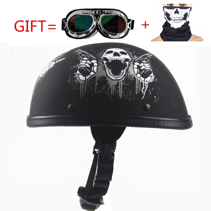 

Motorcycle Helmet Open Half Helmet ABS Harley Helmet DOT Vintage Style Moto Professional Moto Helmet