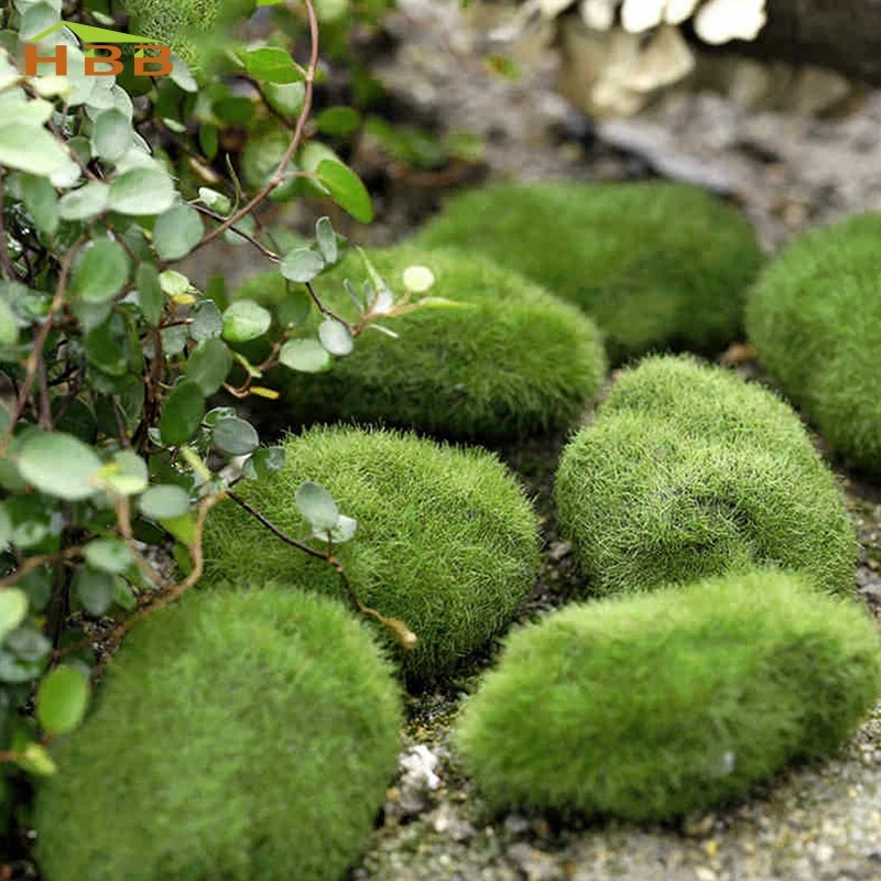 

5pc Aquarium decoration Green Artificial Moss Stone Fake Rock Micro Landscape Decor Accessories JUN28