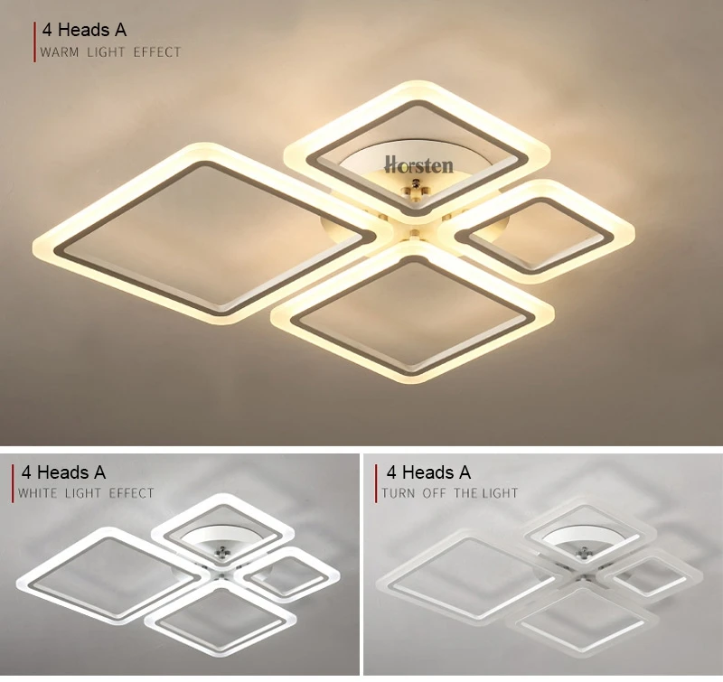 Modern Creative Acrylic LED Ceiling Lights Lamp Overlapping Frames Luxury Ceiling Lamps For Living Room Dining Room Bedroom (10)