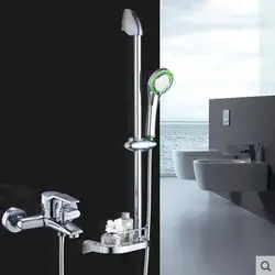 Настенный смеситель для душа и кронштейн комплект Ванная комната ручной душем смеситель, Медь ванна водопроводной воды хромированный