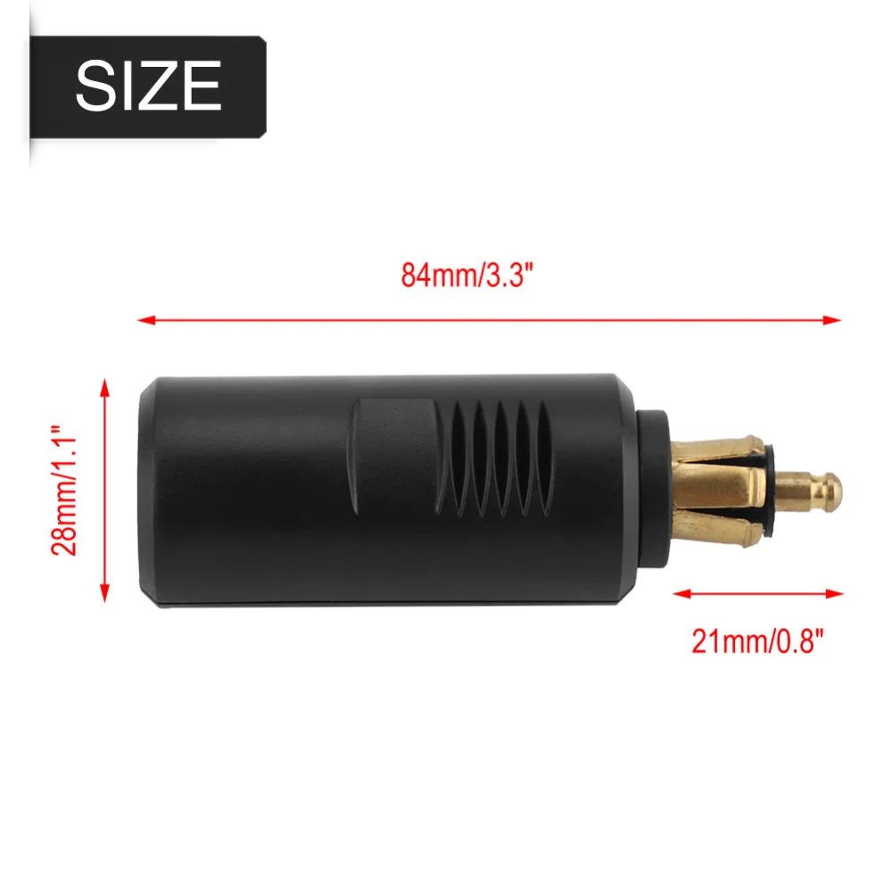 

Motorcycle Cigarette Lighter Adapter Robust plastic construction Copper contact socketFit for any European DIN socket BMW