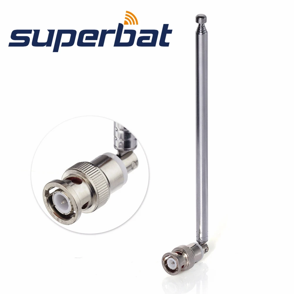 Superbat Portable 765mm FM Radio Scanner BNC Male Plug Connector