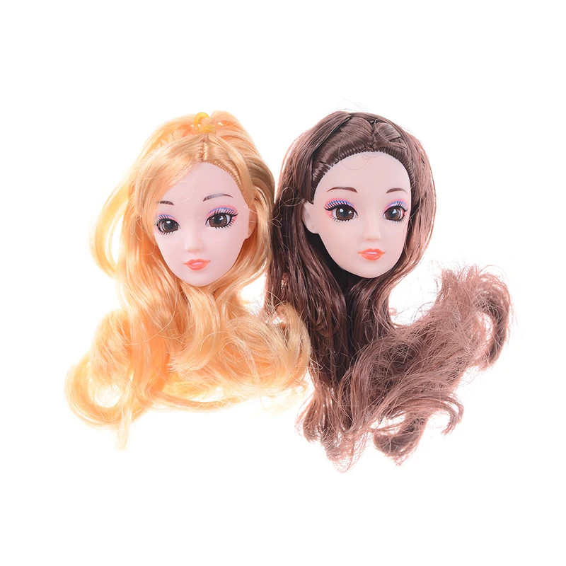 3D супер размер голова куклы глаза с вьющимися волосами для 1/6 BJD diy акриловые