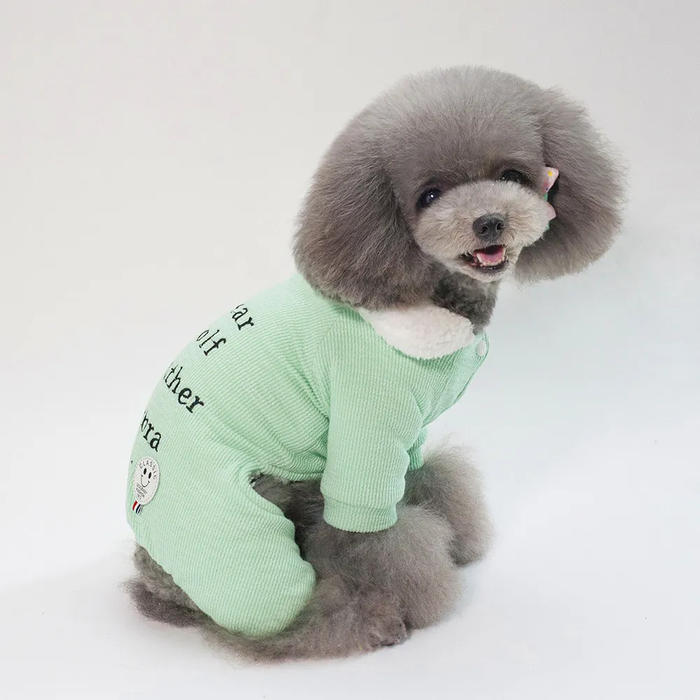 Одежда для собак, пальто для собак, куртки, утолщенная одежда для маленьких собак, одежда для щенков, комбинезон, костюм для кошек, костюм для животных 3 - Цвет: Зеленый