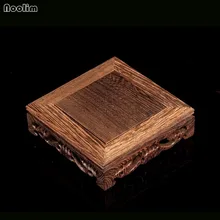NOOLIM квадратная полая курильница база и чайная основа печь для ароматерапии текстура древесины украшения держа украшения дома