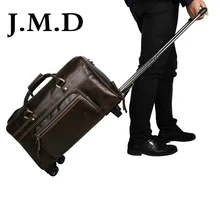 J.M.D 2017 New Arrival 100% Men’s Cow Leather Messenger Shoulder Bag Handbags Trolley Travel Bags 7317