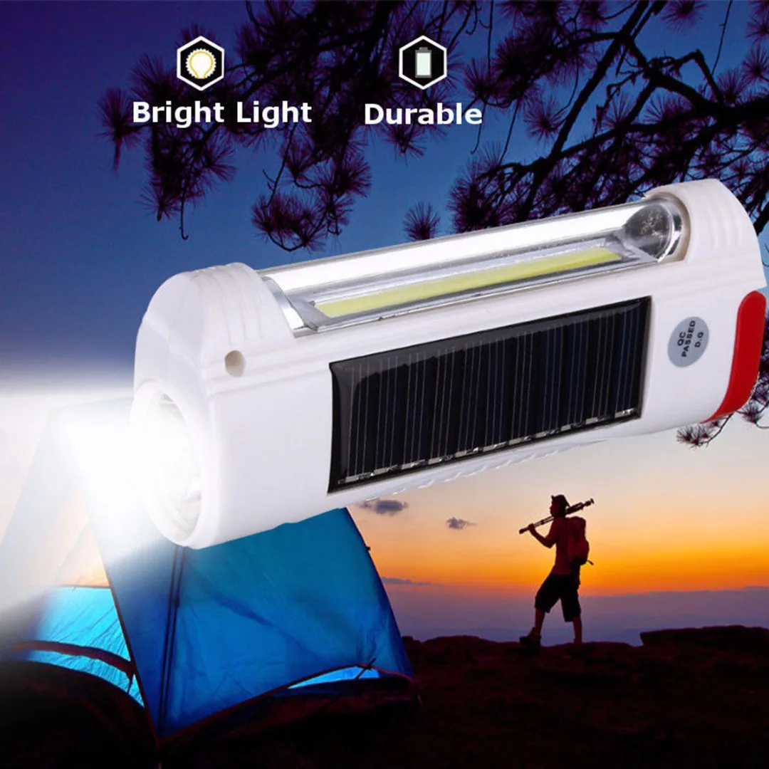 IKVVT Мини Солнечный мощность светодиодный фонарик USB перезаряжаемые кемпинг туристический нож фонарик лампы