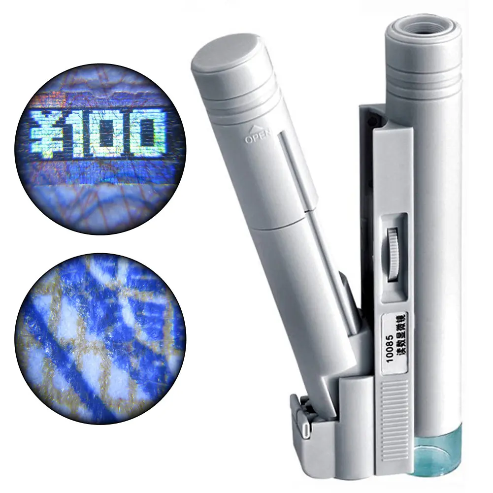 Optical Instruments AA Handheld Portable 100x Zoom Dual Tube Led Light