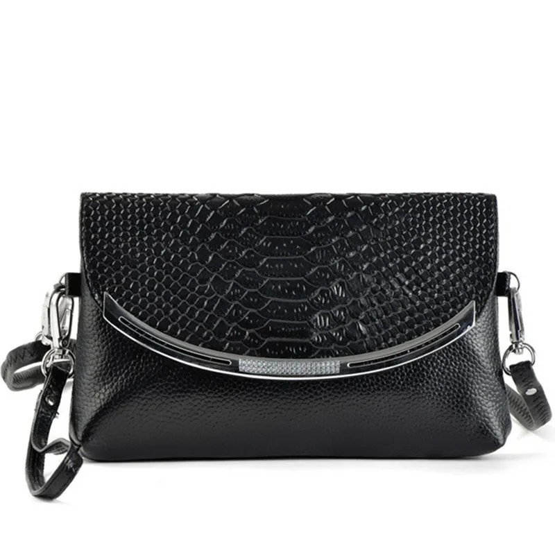 Designer high quality black leather bag ladies small