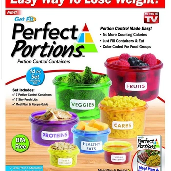 

2020 New 7pcs/set Perfect Portions Portion Lunch Cute Box Control Containers Food Storage-easy Way To Lose Weight Using Portion