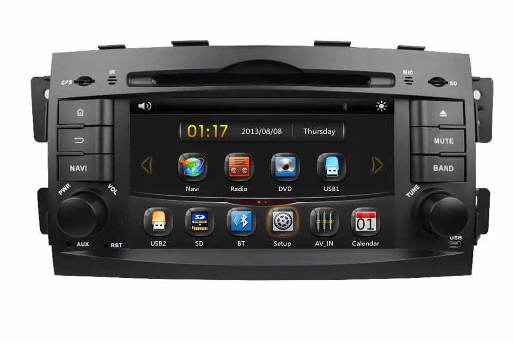 Best 7" Car DVD player with GPS(optional), audio Radio stereo,BT/TV,car multimedia headunit for Kia Borrego 2008 2009 2010 2011 2012 0
