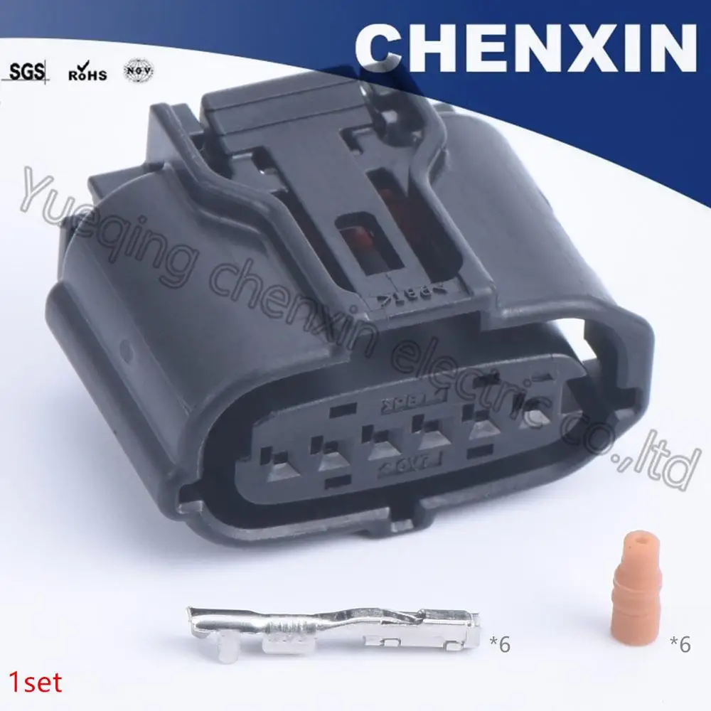 

Black 6 pin car waterproof auto connector 0.6 femal 6189-1083 TS series automotive socket auto accelerator pedal connector plug