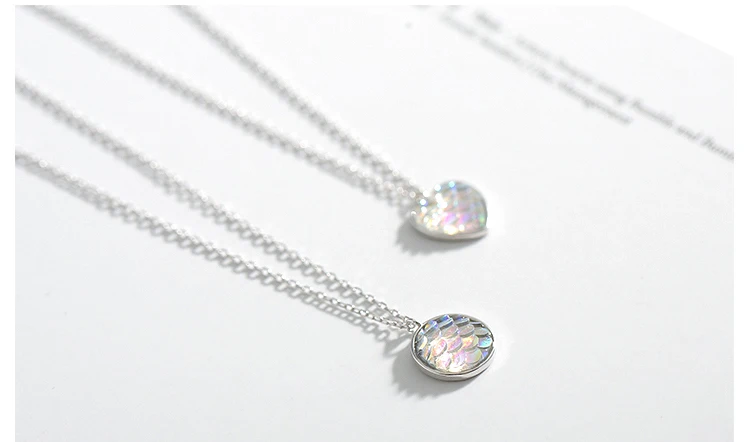 925 sterling silver Mermaid heart pendant necklace 02_01