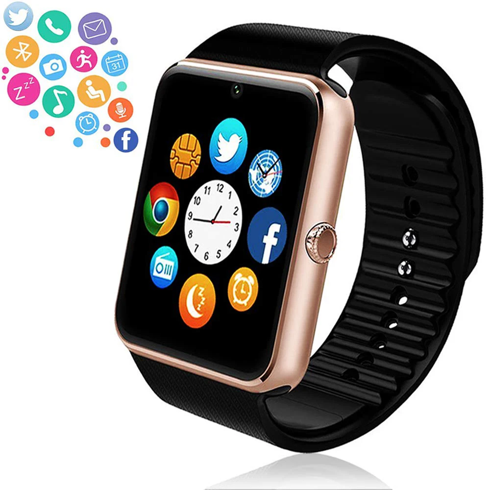 Умные часы gt08 smartwatch reloj inteligente relogio montre подключения наручные relogios поддержка Sim TF