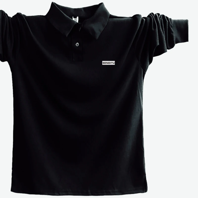 Top Grade 2018 New Fashion Men Polo Shirt Oversized Losse Fit Polo Men Long Sleeve Mercerized 