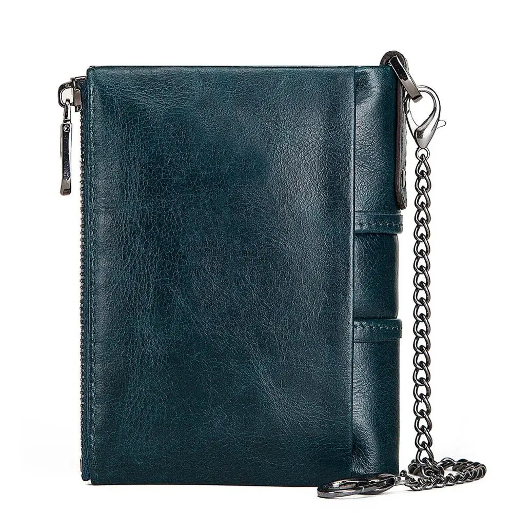 Koop Kavis Rfid Gratis Graveren Echt Leer Portemonnee Mannen Crazy Horse Portefeuilles Portemonnee Korte Mannelijke Geld Tas Walet Hoge Kwaliteit