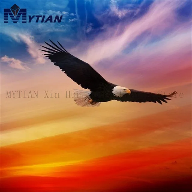 18062029 5D DIY Diamond Painting Full Square Round Drill Sunsets Eagle Great 3d Diamond Embroidery Kits Cross Stitch Mosaic Home Decor